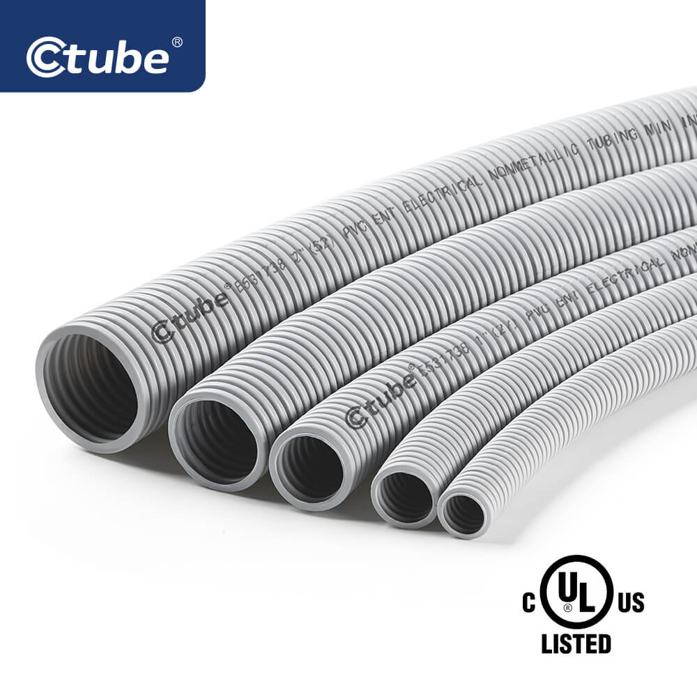 cul pvc flexible corrugated conduit ent